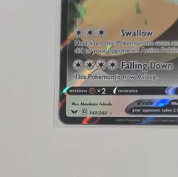 Pokemon TCG Snorlax V 141/202 Swsh01 Sword & Shield Ultra Rare Holo 220HP EN - Image 5