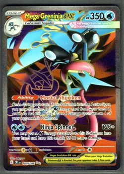 MEGA GRENINJA EX 100/086 - ULTRA RARE - ME04: CHAOS RISING - POKEMON - - NM - Image 1