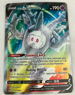 Galarian Cursola V FULL ART ULTRA RARE 071/073 Champions Path NM Pokemon HOLO - Image 1