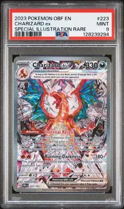 2023 Pokemon Obsidian Flames Charizard EX Special Illustration Rare #223 PSA 9 - Image 1