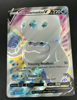 Galarian Darmanitan V 169/185 FULL ART ULTRA RARE Pokemon SWSH Vivid Voltage NM - Image 1
