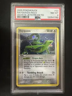 Pokemon 2005 EX Rayquaza Holo Deoxys Jetstream TD PSA 8 22/107 - Image 1