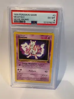 1999 Pokemon Game Mewtwo (Movie Promo) 03/53 PSA 6 EX-MT - Image 1