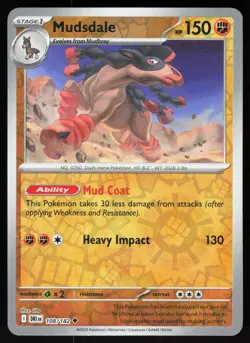 Mudsdale 108/182 Uncommon Destined Rivals Pokemon Reverse Holo Near Mint - Image 1
