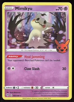 Mimikyu 081/189 Holo Promo Trick or Trade BOOster Pokemon Holo Lightly Played - Image 1