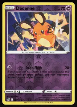 Dedenne 067/172 Common Brilliant Stars Pokemon Reverse Holo Lightly Played - Image 1