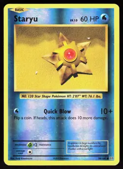 Staryu 30/108 Common Evolutions Pokemon Reverse Holo Lightly Played - Image 1