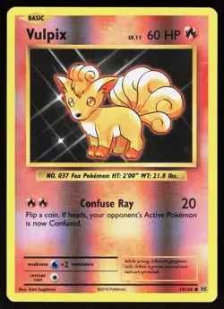 Vulpix 14/108 Common Evolutions Pokemon Reverse Holo Lightly Played - Image 1