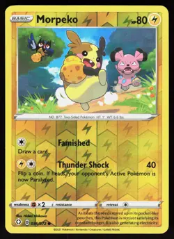 Morpeko 036/072 Common Shining Fates Pokemon Reverse Holo Lightly Played - Image 1