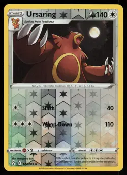 Ursaring 127/203 Uncommon Evolving Skies Pokemon Reverse Holo Lightly Played - Image 1