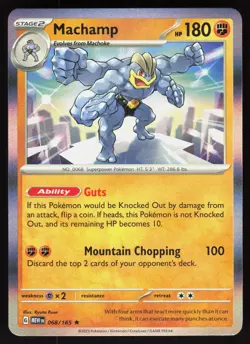 Machamp 068/165 Rare 151 Pokemon Holo Near Mint - Image 1