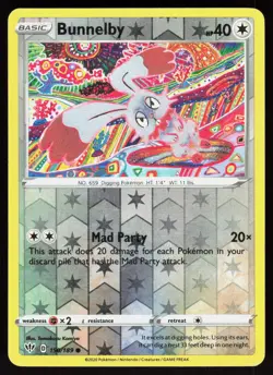 Bunnelby 150/189 Common Darkness Ablaze Pokemon Reverse Holo Lightly Played - Image 1