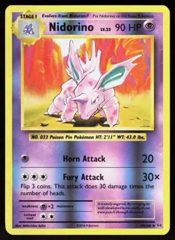 Nidorino 44/108 Uncommon Evolutions Pokemon Reverse Holo Lightly Played - Image 1