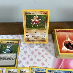 Pokemon TCG Base Set Lot Of 182 With Rares And 1 Holo Hitmonchan #24 - Image 2