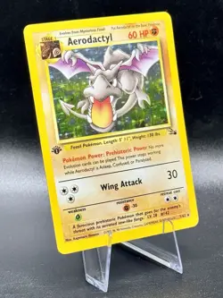 Aerodactyl (1st Edition) 1/62 Pokemon Fossil 1999 Wotc Vintage LP/NM - Image 1