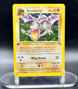 Aerodactyl (1st Edition) 1/62 Pokemon Fossil 1999 Wotc Vintage LP/NM - Image 2