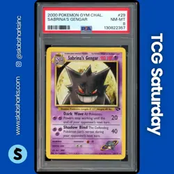 2000 POKEMON GYM CHALLENGE #29/132 SABRINA'S GENGAR PSA 8 - Image 1