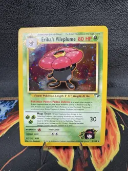 Pokemon Erika's Vileplume Gym Heroes Holo Double Swirl 5/132 Unlimited Rare MP - Image 1