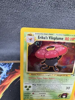 Pokemon Erika's Vileplume Gym Heroes Holo Double Swirl 5/132 Unlimited Rare MP - Image 2