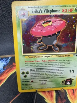 Pokemon Erika's Vileplume Gym Heroes Holo Double Swirl 5/132 Unlimited Rare MP - Image 3
