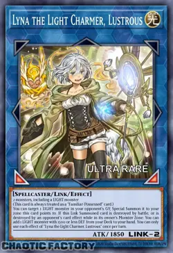 YUGIOH RA04-EN081 Lyna the Light Charmer, Lustrous Ultra Rare 1st Edition NM - Image 1