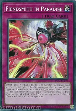 YUGIOH INFO-EN072 Fiendsmith in Paradise Super Rare 1st Edition NM - Image 1