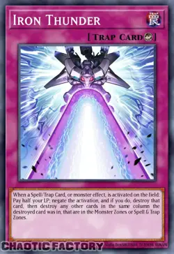 YUGIOH RA05-EN079 Iron Thunder Super Rare 1st Edition NM - Image 1