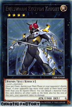 YUGIOH CRBR-EN048 Evilswarm Exciton Knight Rare 1st Edition NM - Image 1