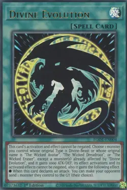 Divine Evolution - EGO1-EN004 - NM/VLP - Ultra Rare - 1st ed - Yugioh - Image 1