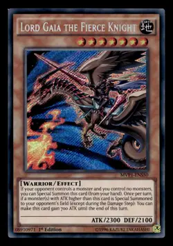 Lord Gaia the Fierce Knight MVP1-ENS50 Secret Dark Side of Dimensions Yu-Gi-Oh - Image 1