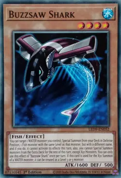 LED9-EN052 BUZZSAW SHARK COMMON 1ST EDITION YuGiOh CARD - Image 1