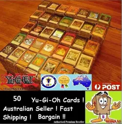 YuGiOh! 50 Bulk Cards Pack [5 Rares & HOLOS] BEST GENUINE KONAMI AUSTRALIA - Image 1