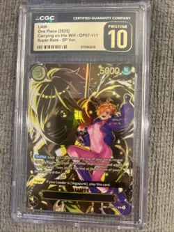 One Piece CCG Pristine 10 Lillith OP07-111 Super Rare SP - Image 1