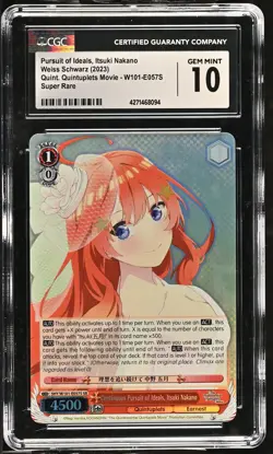 Weiss Schwarz GRADED Continuous Pursuit of Ideals Itsuki Nakano SR GM 10 CGC - Image 1