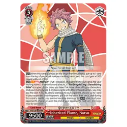 Weiss Schwarz Fairy Tail 100 Years Quest Inherited Flame, Natsu (RR) FT/S120-... - Image 1