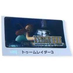 Sony PlayStation 1 PS1 Tomb Raider III 3 Lara Croft Vtg Memory Card Sticker - Image 1