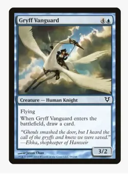 MTG Gryff Vanguard #59 Avacyn (AVR) Near Mint NM Magic Card In Protective Sleeve - Image 1