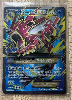 Pokemon Mega M Gyarados EX Full Art Ultra Holo Rare Card 115/122 MP (READ DISC) - Image 1