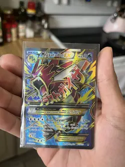 Pokemon Mega M Gyarados EX Full Art Ultra Holo Rare Card 115/122 MP (READ DISC) - Image 4