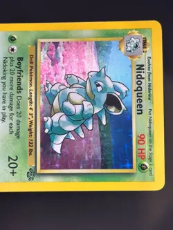 Nidoqueen 7/64 Jungle Pokemon Card Unlimited Holo Rare Moderately Played LP - Image 3