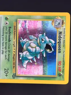 Nidoqueen 7/64 Jungle Pokemon Card Unlimited Holo Rare Moderately Played LP - Image 4