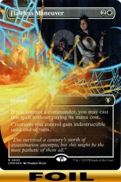 1x - Flawless Maneuver - FOIL BORDERLESS #692 - Commander Masters - NM MTG - Image 1