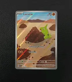Larvitar 203/197 NM Obsidian Flames Illustration Rare Pokemon Card - Image 1