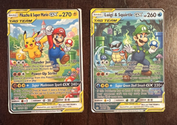 Promo Pikachu + Super Mario & Squirtle + Luigi: 2x Pokemon Fan Art Cards: - Image 1
