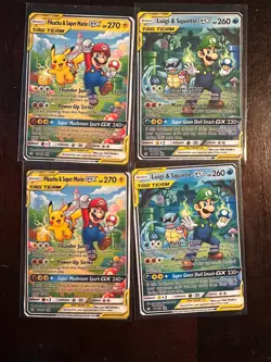 Promo Pikachu + Super Mario & Squirtle + Luigi: 2x Pokemon Fan Art Cards: - Image 5
