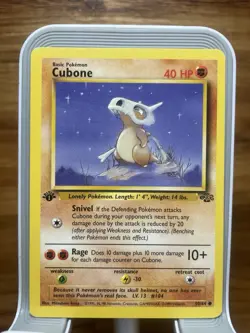 Pokemon TCG Cubone Jungle Card 50/64 Regular Common 1st Edition - Image 1