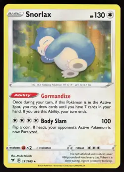 Snorlax 131/185 Holo Rare Vivid Voltage Pokemon Holo Lightly Played - Image 1