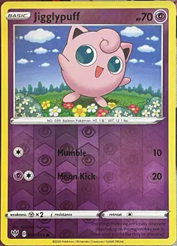 Jigglypuff Reverse Holo - 067/189 - Darkness Ablaze Pokemon 2020 - Image 1