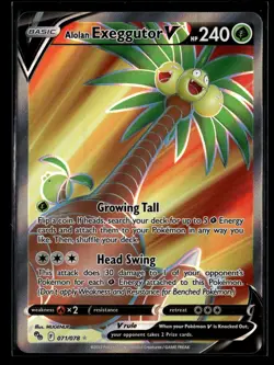 Alolan Exeggutor V 071/078 Ultra Rare Pokemon GO Pokemon NM/M - Image 1
