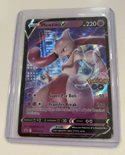 Pokemon Mewtwo V Promo Full Art Holo SWSH223 Pokemon GO 220HP English - Image 1